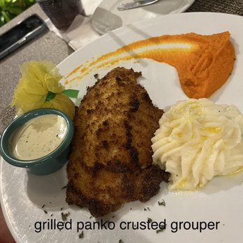 The Infinity - Grilled panko crusted grouper, so good we ordered it twice - Bars Near Me - Oyster Bay, New York The Infinity - Grilled panko crusted grouper, so good we ordered it twice - Bars Near Me - Oyster Bay, New York