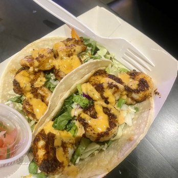 Tiki Grill - Blackened Shrimp Tacos - Comfort Food Near Me - Flagstaff, Arizona Tiki Grill - Blackened Shrimp Tacos - Comfort Food Near Me - Flagstaff, Arizona