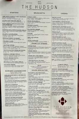 Menu photo 4 The Hudson Sedona, AZ Menu photo 4 The Hudson Sedona, AZ
