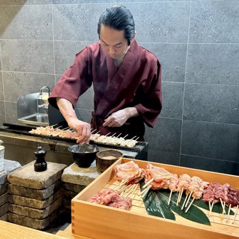Yakitori Tsuta - Yakitori master hard at work - Japanese Near Me - San Diego, California