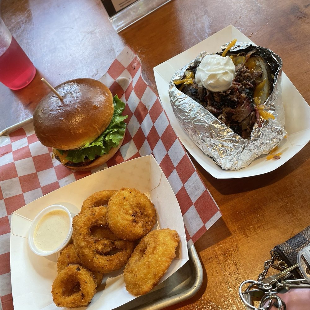 Big Whiskey, Loaded Spud With Choice Of Smoked Meatloaded Big Whiskey, Loaded Spud With Choice Of Smoked Meatloaded