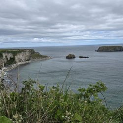 Carrick-a-rede Rope Bridge - Gorgeous coastlines walking towards the rope bridge ...