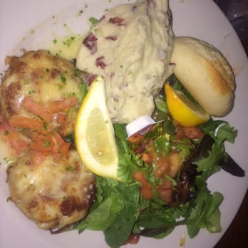 The Red Bar - Crab cakes , light salad and heavy smashed potatoes - Bars Near Me - Santa Rosa Beach, Florida The Red Bar - Crab cakes , light salad and heavy smashed potatoes - Bars Near Me - Santa Rosa Beach, Florida
