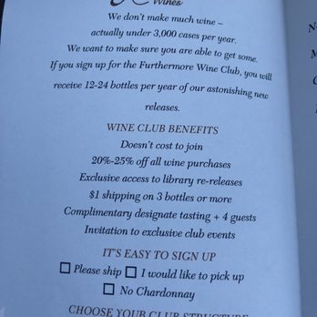 Furthermore Wines - Wine menu - Wine Tasting Room Near Me - Sebastopol, California