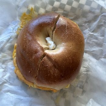 Leon's Bagels - Plain Bagel and Cream Cheese add Egg and Cheese Sandwich - Bagels Near Me - New York, New York Leon's Bagels - Plain Bagel and Cream Cheese add Egg and Cheese Sandwich - Bagels Near Me - New York, New York