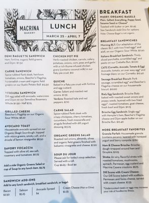 Menu photo 4 Macrina Bakery & Cafe Seattle, WA Menu photo 4 Macrina Bakery & Cafe Seattle, WA