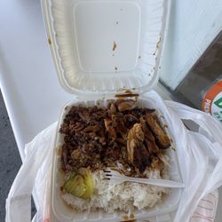 Pitburger - Teriyaki Combo Rice Bowl with chicken and beef