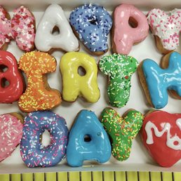 Birthday Donuts delivered to my mom