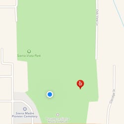 Sierra Madre Dog Park - Actual dog park location. The Yelp pin is in the wrong location.