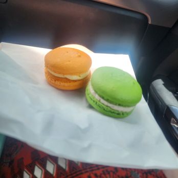 Orly Patisserie - Guava macaron is green, and the orange is the mango sunset. - Patisserie/Cake Shop Near Me - Lihue, Hawaii Orly Patisserie - Guava macaron is green, and the orange is the mango sunset. - Patisserie/Cake Shop Near Me - Lihue, Hawaii