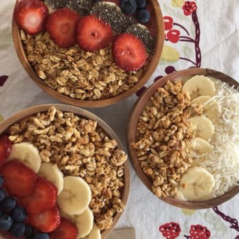 Bunkhouse Coffee Bar - Smoothie bowls. One with the chia seeds has gluten free granola. Huge portions and very filling! - Coffee & Tea Near Me - Jensen Beach, Florida Bunkhouse Coffee Bar - Smoothie bowls. One with the chia seeds has gluten free granola. Huge portions and very filling! - Coffee & Tea Near Me - Jensen Beach, Florida