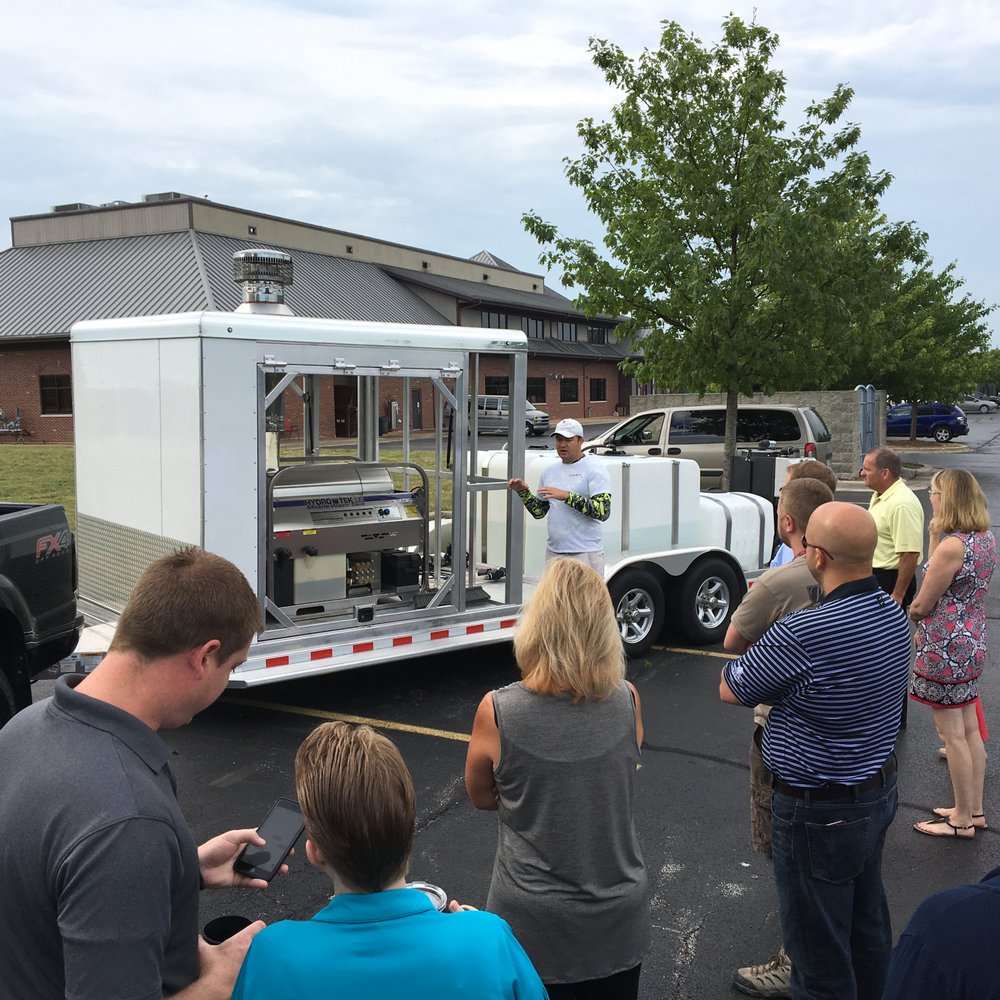 Guys Who Clean - Alex shows off the power washing rig to his local BNI chapter - Gutter Services Near Me - Champaign, Illinois Guys Who Clean - Alex shows off the power washing rig to his local BNI chapter - Gutter Services Near Me - Champaign, Illinois