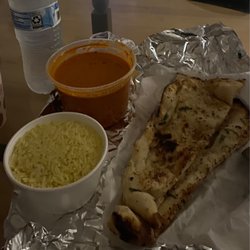Paneer Tikka Masala + Garlic naan = delicious fulfilling meal :))