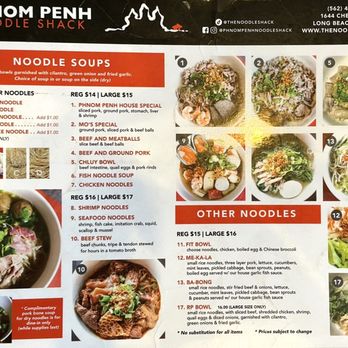 Phnom Penh Noodle Shack - Menu 1 - Cambodian Near Me - Long Beach, California