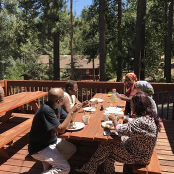 Idyllwild Vacation Cabins - Beautiful Sunday morning breakfast out on the deck! - Vacation Rental Agents Near Me - Idyllwild, California Idyllwild Vacation Cabins - Beautiful Sunday morning breakfast out on the deck! - Vacation Rental Agents Near Me - Idyllwild, California