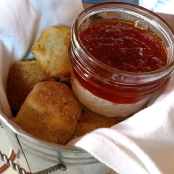Engine Room - Biscuits w/Strawberry Cream Cheese - Southern Near Me - Mystic, Connecticut
