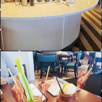 Hash Kitchen - Above is the bloody Mary bar with all the fixings and below are the two bloody Mary's me and my boyfriend had - Breakfast & Brunch Near Me - Scottsdale, Arizona