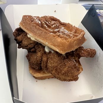 Tesla Diner - Chicken and waffles - yay for the chicken, nay for the waffle. - Diners Near Me - West Hollywood, California Tesla Diner - Chicken and waffles - yay for the chicken, nay for the waffle. - Diners Near Me - West Hollywood, California