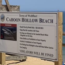 Cahoon Hollow Beach - Beach sign