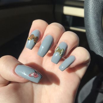Creative Touch Nail Salon - Mai did some amazing butterfly stickers! Regular polish looks flawless! - Nail Salons Near Me - Los Angeles, California