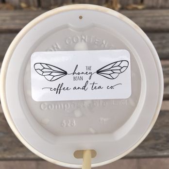 The Honey Bean Coffee and Tea - the label on the cup - Coffee & Tea Near Me - Junction, Texas