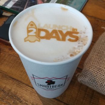 Smartbean Coffee House - I can't believe he was able to put my logo into the coffee!!! #launchin2days - Breakfast & Brunch Near Me - Hialeah, Florida Smartbean Coffee House - I can't believe he was able to put my logo into the coffee!!! #launchin2days - Breakfast & Brunch Near Me - Hialeah, Florida