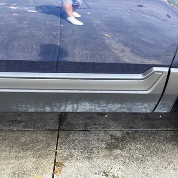 Neapolitan Car Wash - Dirt on bottom exterior door panel after second time through wash. - Car Wash Near Me - Naples, Florida