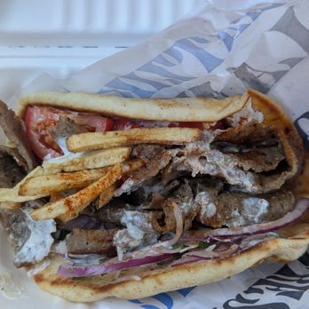 Nick The Greek - Inside a Beef/Lamb Gyro - Greek Near Me - San Jose, California