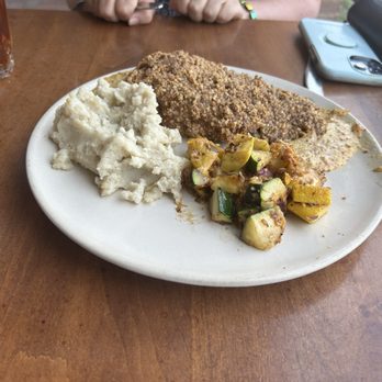 Trackside at Castaneda Hotel - Pecan crusted chicken with garlic mashed potatoes and squash - Beer, Wine & Spirits Near Me - Las Vegas, New Mexico Trackside at Castaneda Hotel - Pecan crusted chicken with garlic mashed potatoes and squash - Beer, Wine & Spirits Near Me - Las Vegas, New Mexico