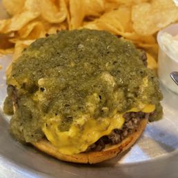 Tavern sandwich with green chile and cheese Tavern sandwich with green chile and cheese