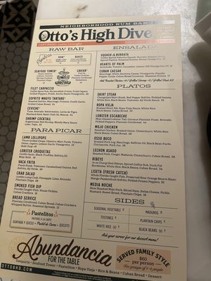 Menu photo 3 Otto’s High Dive Orlando, FL Menu photo 3 Otto’s High Dive Orlando, FL