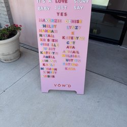 Vow'd Dallas - The sign in the front of the store