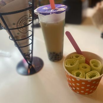 Sweet & Salt - Sampled a crepe, boba tea and ice cream rolls - Ice Cream & Frozen Yogurt Near Me - North Miami Beach, Florida Sweet & Salt - Sampled a crepe, boba tea and ice cream rolls - Ice Cream & Frozen Yogurt Near Me - North Miami Beach, Florida