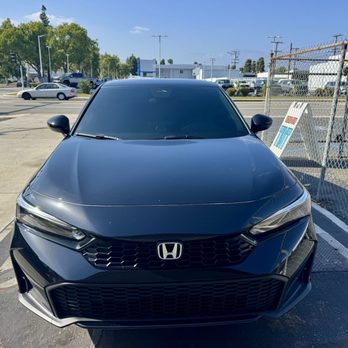 America Tint - Front view - After the tinting. - Car Window Tinting Near Me - Chino, California America Tint - Front view - After the tinting. - Car Window Tinting Near Me - Chino, California