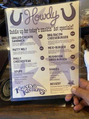 Menu photo 2 Krazy Kooters San Clemente, CA