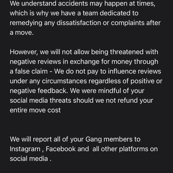 Movers LA - WARNING! This is how they handle it when their movers damage your furniture and refuse to reimburse you for anything. They are true CROOKS! - Movers Near Me - Santa Monica, California