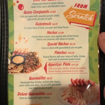 Chuy's - menu - Tex-Mex Near Me - Jacksonville, Florida
