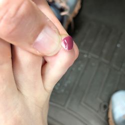Ck Nails - Hard to see but my nail shouldn't slide under corners of my nails to raise up easy. Shellac isn't cheap.