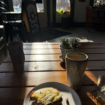 Larema Coffee House - Jelly toast with an egg I threw on top - Coffee & Tea Near Me - Rocky Mount, North Carolina Larema Coffee House - Jelly toast with an egg I threw on top - Coffee & Tea Near Me - Rocky Mount, North Carolina