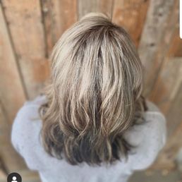 Blonde/gray blending Blonde/gray blending