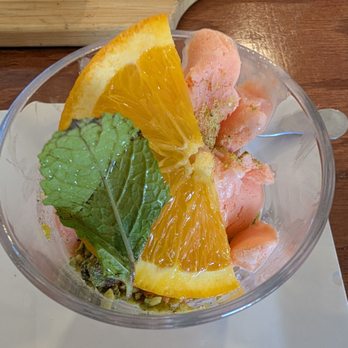 Hoda's Middle-Eastern Cuisine - Rose saffron ice cream Home-made rose saffron, cardamom vanilla ice cream - Lebanese Near Me - Portland, Oregon Hoda's Middle-Eastern Cuisine - Rose saffron ice cream Home-made rose saffron, cardamom vanilla ice cream - Lebanese Near Me - Portland, Oregon