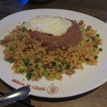 Biergarten - German Fried Rice (Rice fried w/ German sausages, peas, sauerkraut topped w/ gravy & egg, $12) - Gastropubs Near Me - Los Angeles, California Biergarten - German Fried Rice (Rice fried w/ German sausages, peas, sauerkraut topped w/ gravy & egg, $12) - Gastropubs Near Me - Los Angeles, California