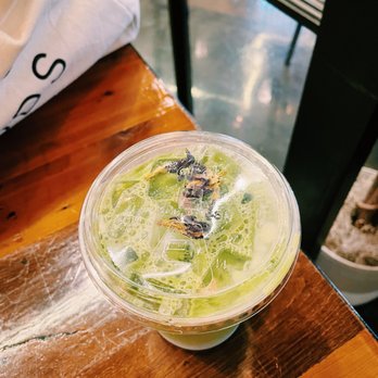 Cafe HwaSan - Butterfly Lavender Matcha Latte - Korean Near Me - Plano, Texas