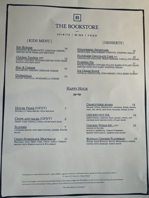 Menu photo 8 Bookstore Bar & Café Seattle, WA Menu photo 8 Bookstore Bar & Café Seattle, WA
