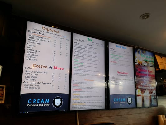 Menu photo 1 Cream Coffee & Tea Shop Brooklyn, NY Menu photo 1 Cream Coffee & Tea Shop Brooklyn, NY