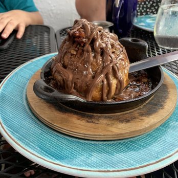 The Bridge Cafe - Cinnabon with Nutella drizzle - Breakfast & Brunch Near Me - Delray Beach, Florida The Bridge Cafe - Cinnabon with Nutella drizzle - Breakfast & Brunch Near Me - Delray Beach, Florida