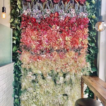 Boba & Tea - Flower wall!! - Bubble Tea Near Me - Saint Paul, Minnesota