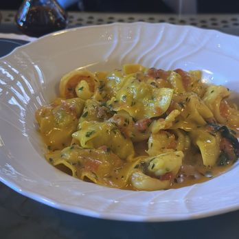 Torrisi - RAVIOLINI WITH PRAWNS AND SAFFRON - Italian Near Me - New York, New York Torrisi - RAVIOLINI WITH PRAWNS AND SAFFRON - Italian Near Me - New York, New York