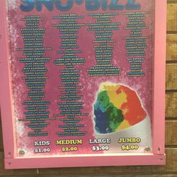Sno Bizz - Flavor options