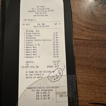 Mi Piace - CHECK YOUR NUMBERS - Italian Near Me - Pasadena, California Mi Piace - CHECK YOUR NUMBERS - Italian Near Me - Pasadena, California